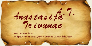 Anastasija Trivunac vizit kartica